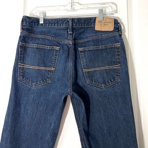 Abercrombie & Fitch Jeans Classic Straight Button Fly Blue Mens 32x32 Blue Cotto